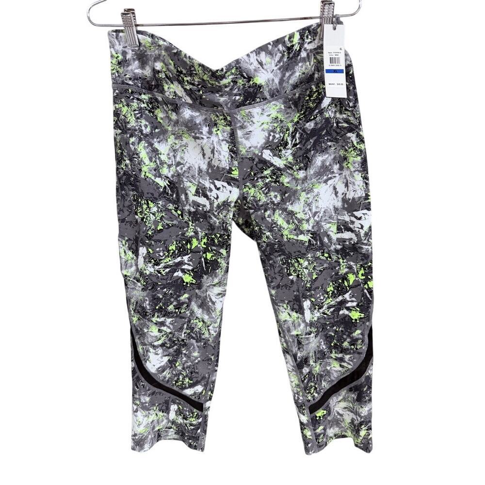 Calvin Klein Performance Abstract Print Capri Leggings XL Athleisure Y2K - Picture 2 of 5